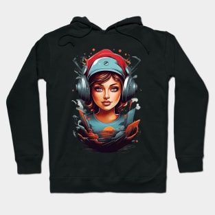 cute girl face Hoodie